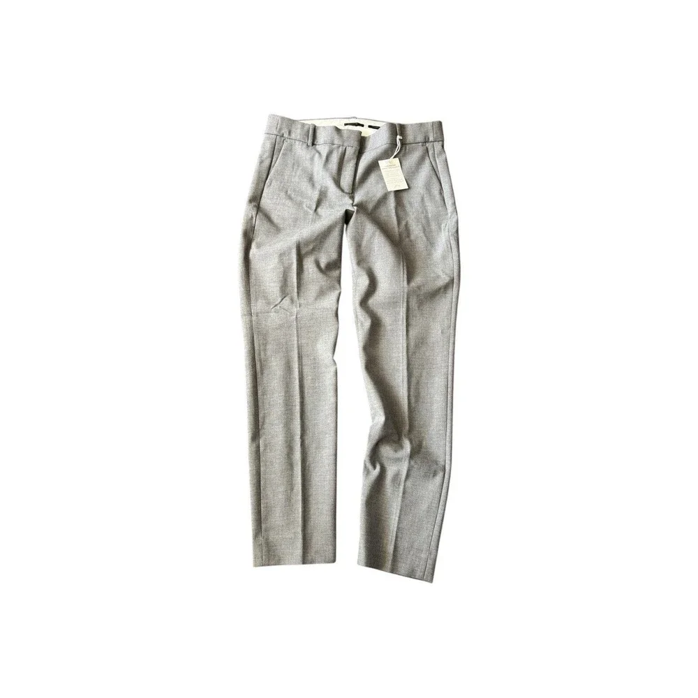 NWT J Crew Cameron Trouser Pants Heather Gray Slim Womans Stretch Size 14